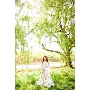 RARE Anthropologie floral maxi dress